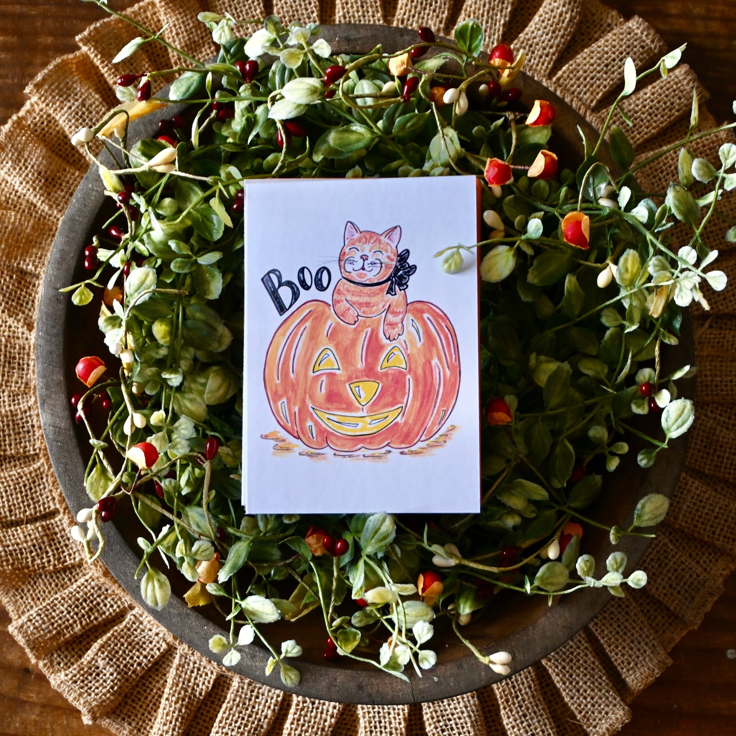 Boo Kitty Note Card Set