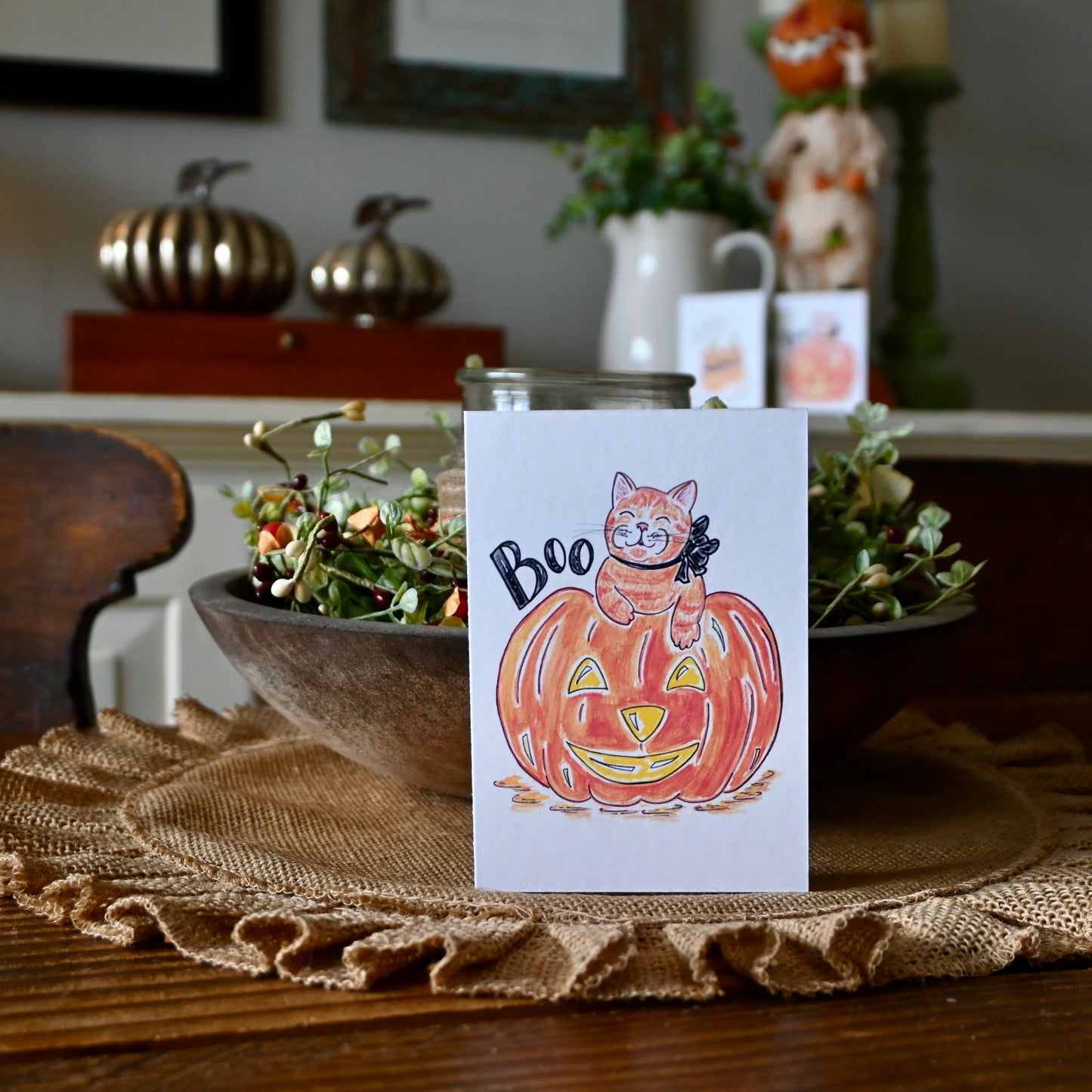Boo Kitty Note Card Set