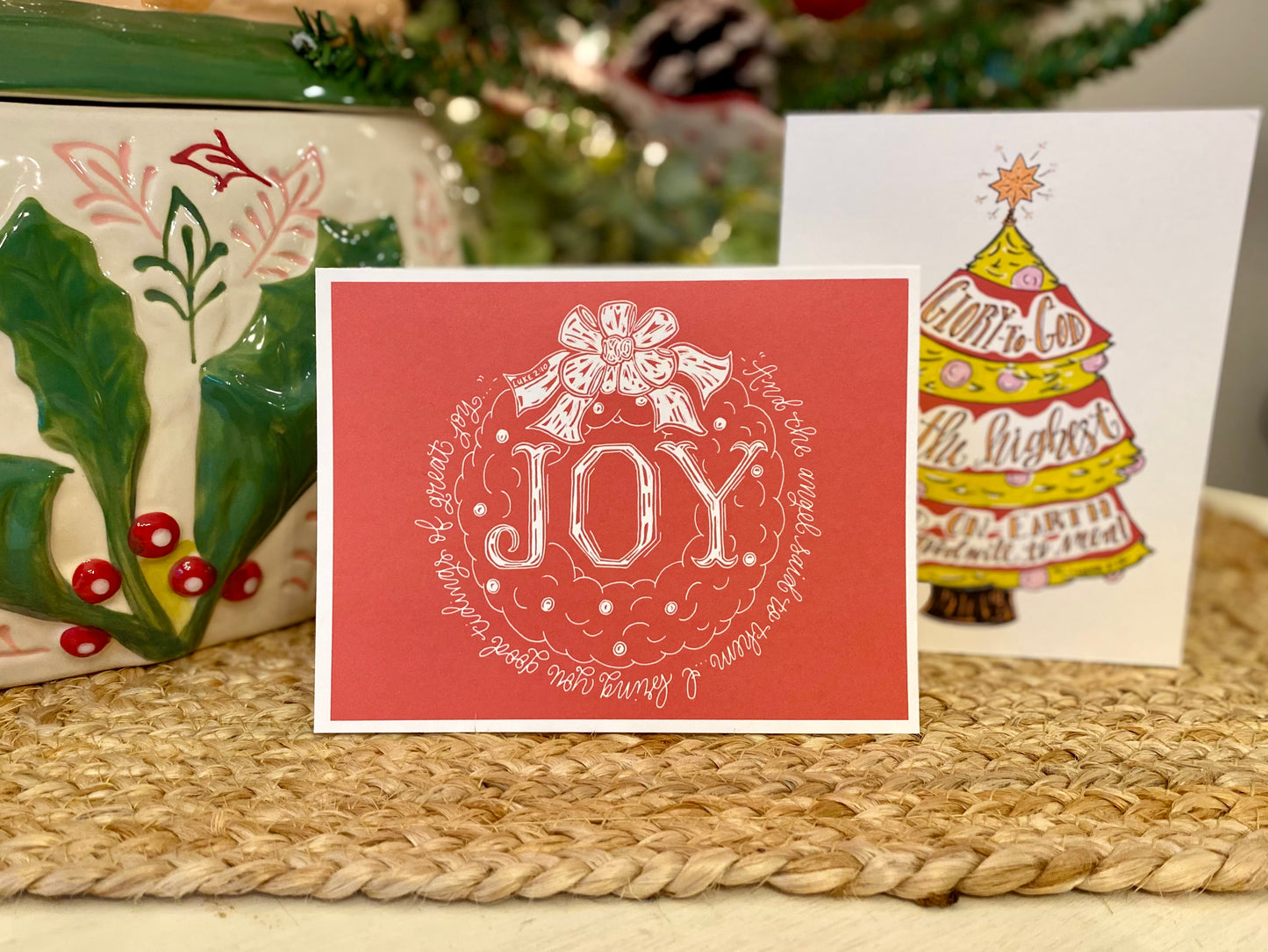 Joy Wreath, Christmas Card Set