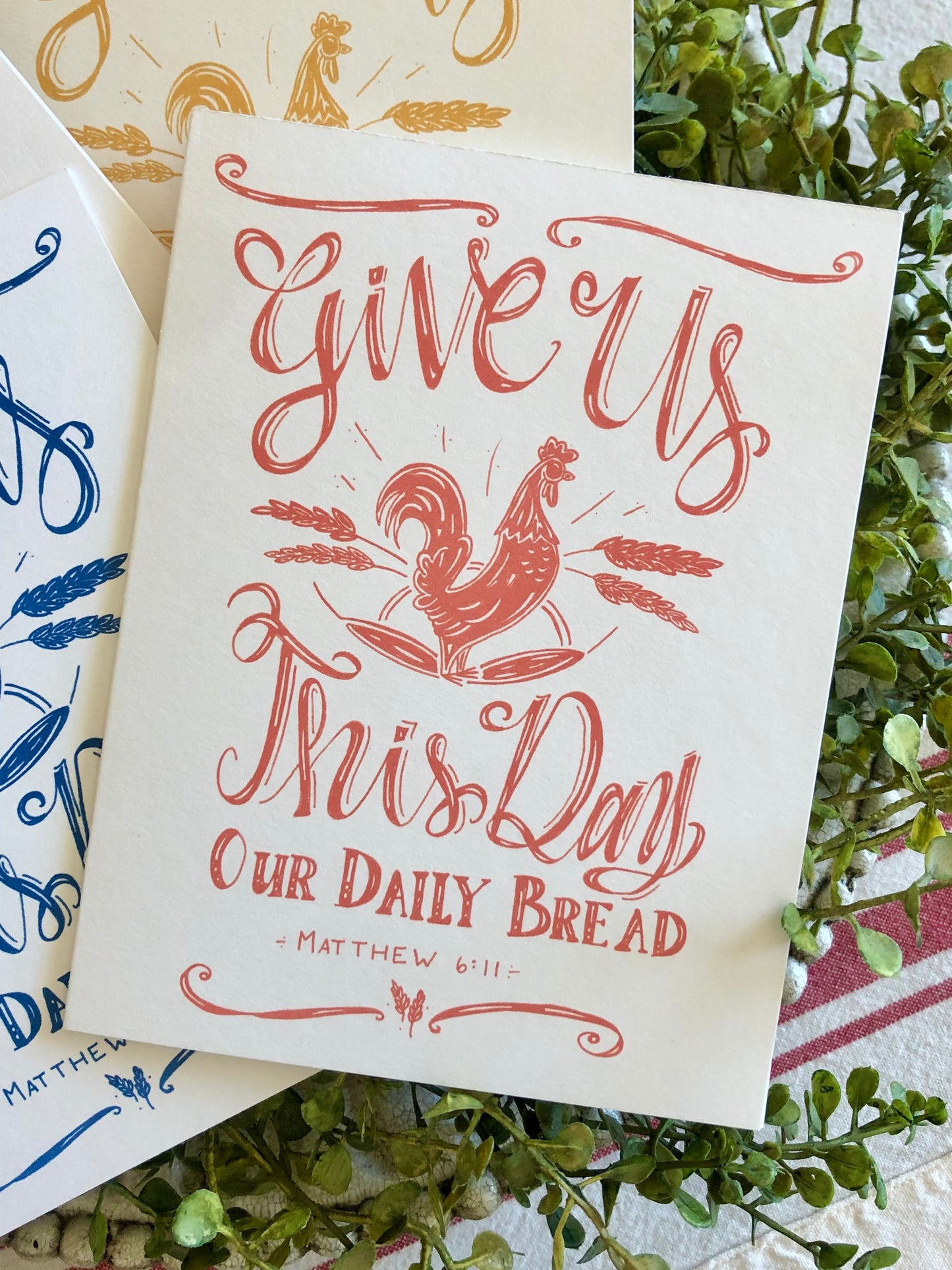Give Us This Day, Set of 8 Note Cards
