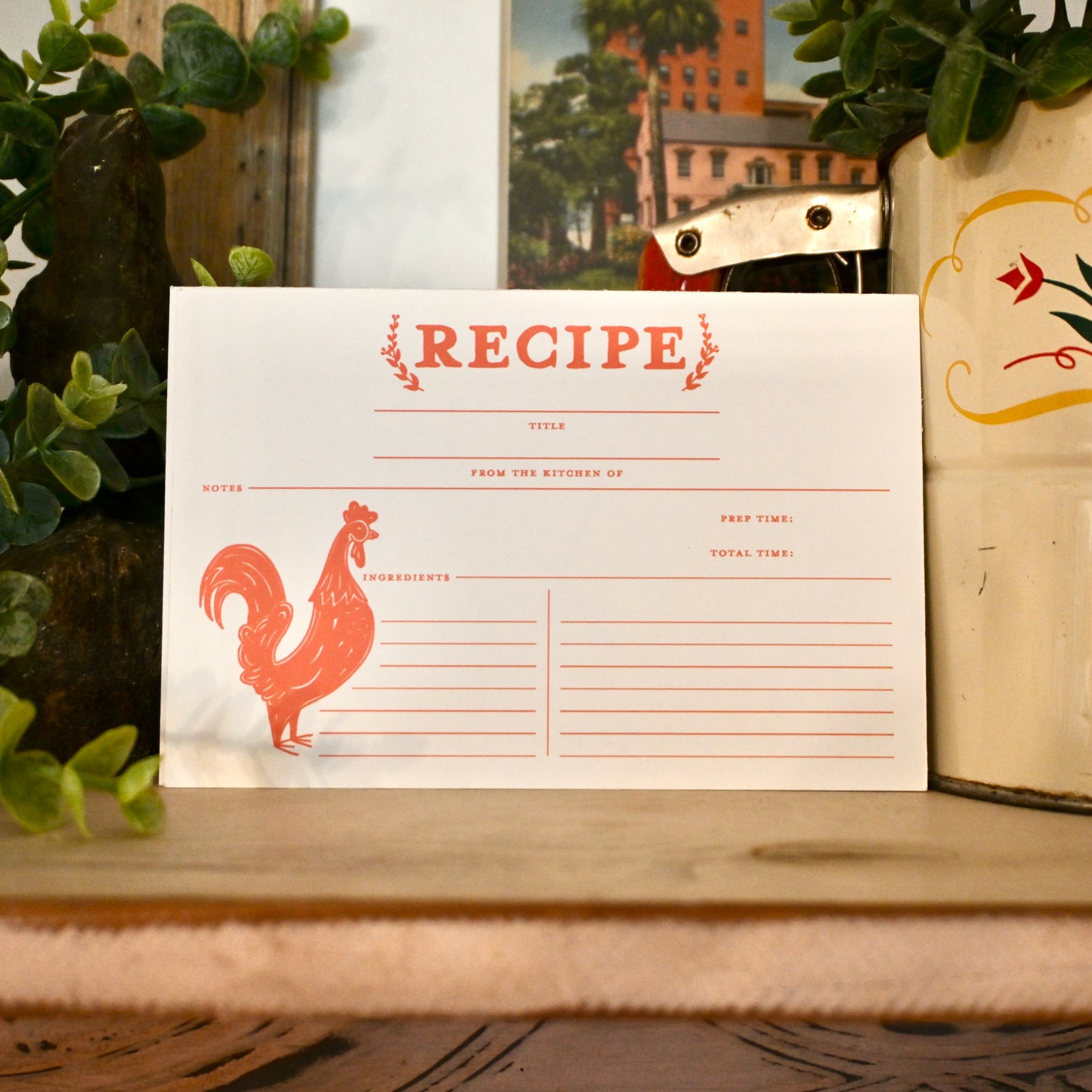 Rooster Recipe Card Set