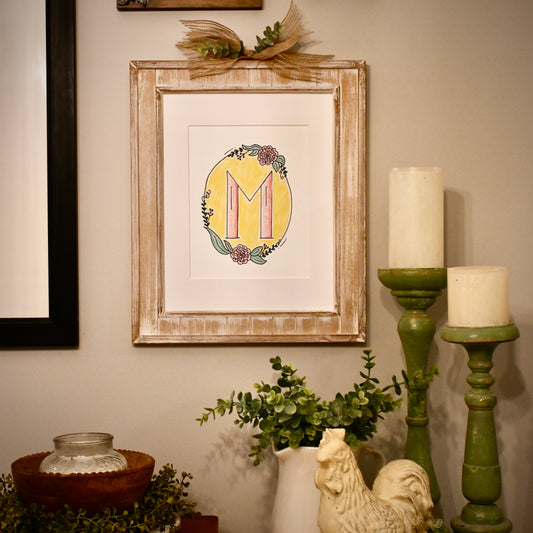 Pastel Monogram Collection, Art Print