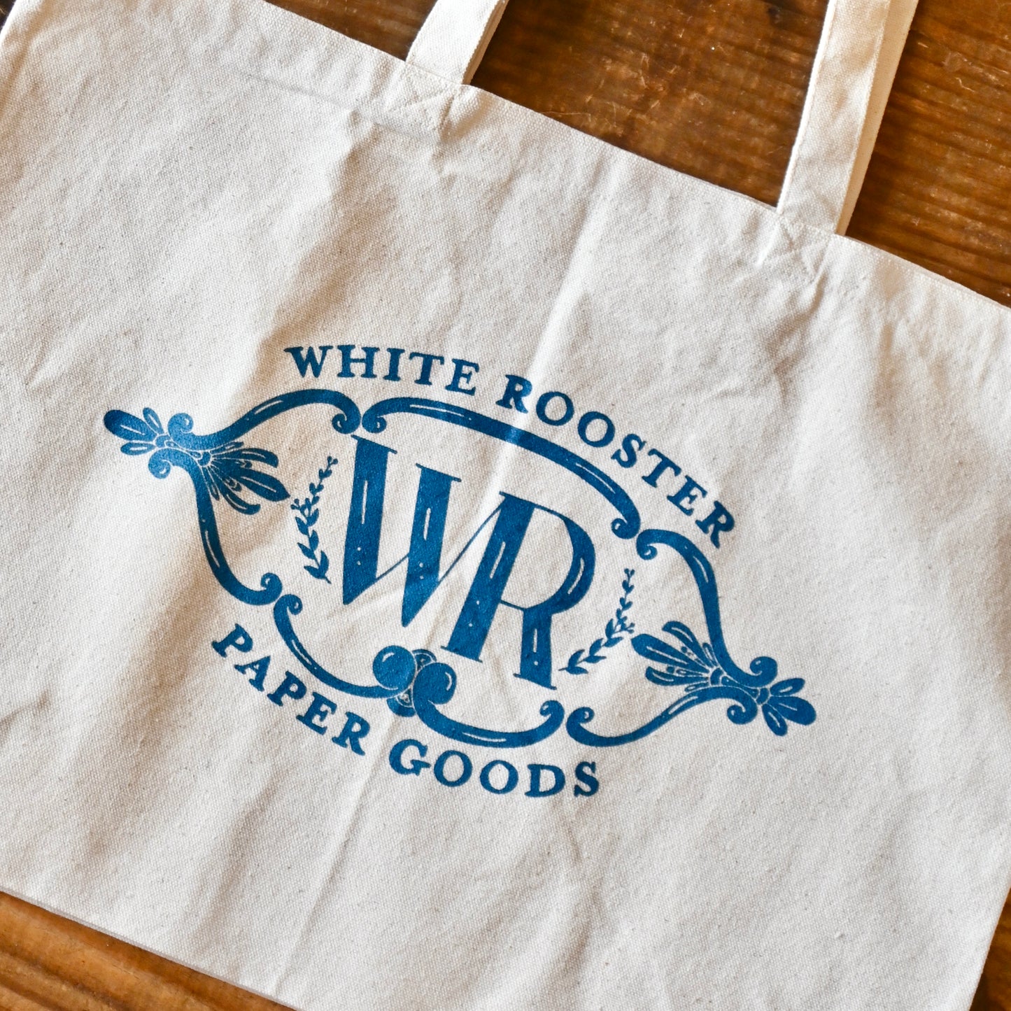 White Rooster Logo Tote