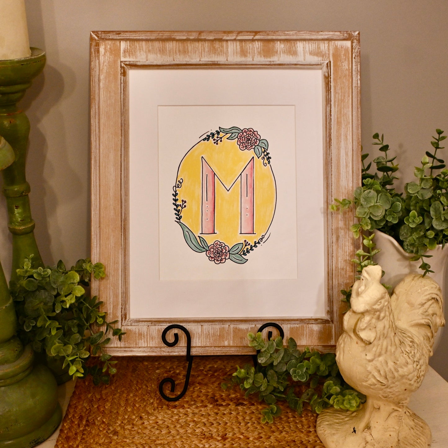 Pastel Monogram Collection, Art Print