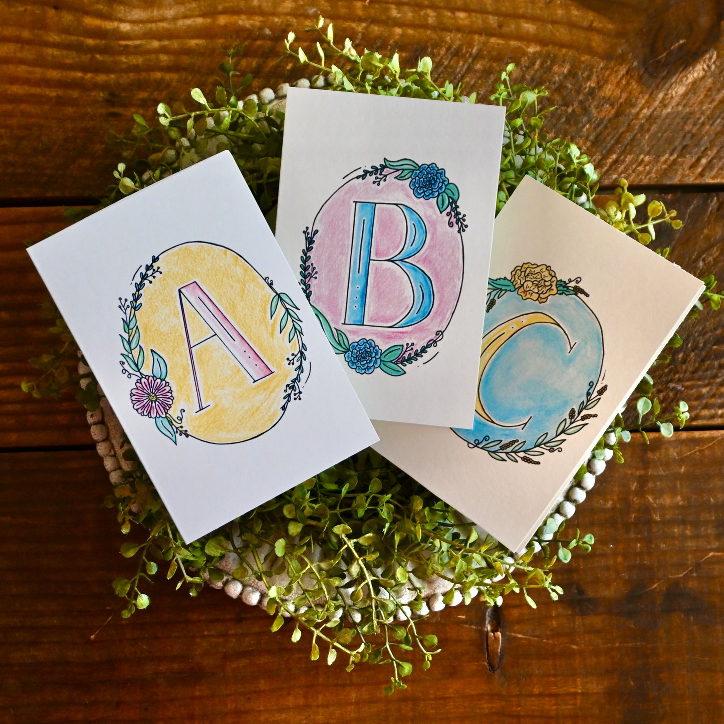Pastel Monogram Collection - Stationery Set