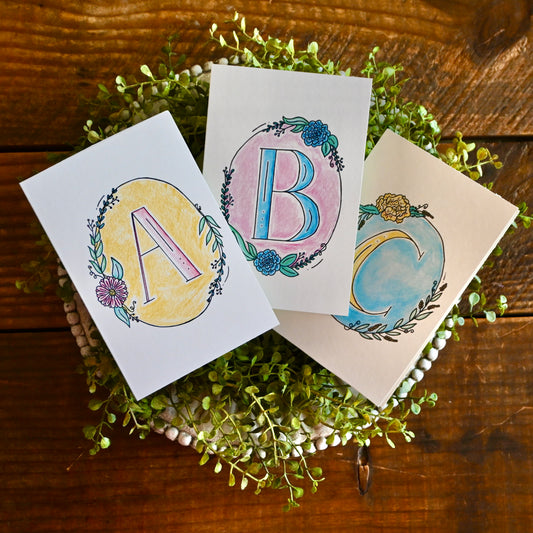 Pastel Monogram Collection - Stationery Set