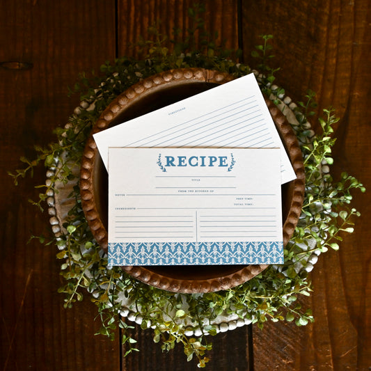 Pattern Trimmed Recipe Card Set