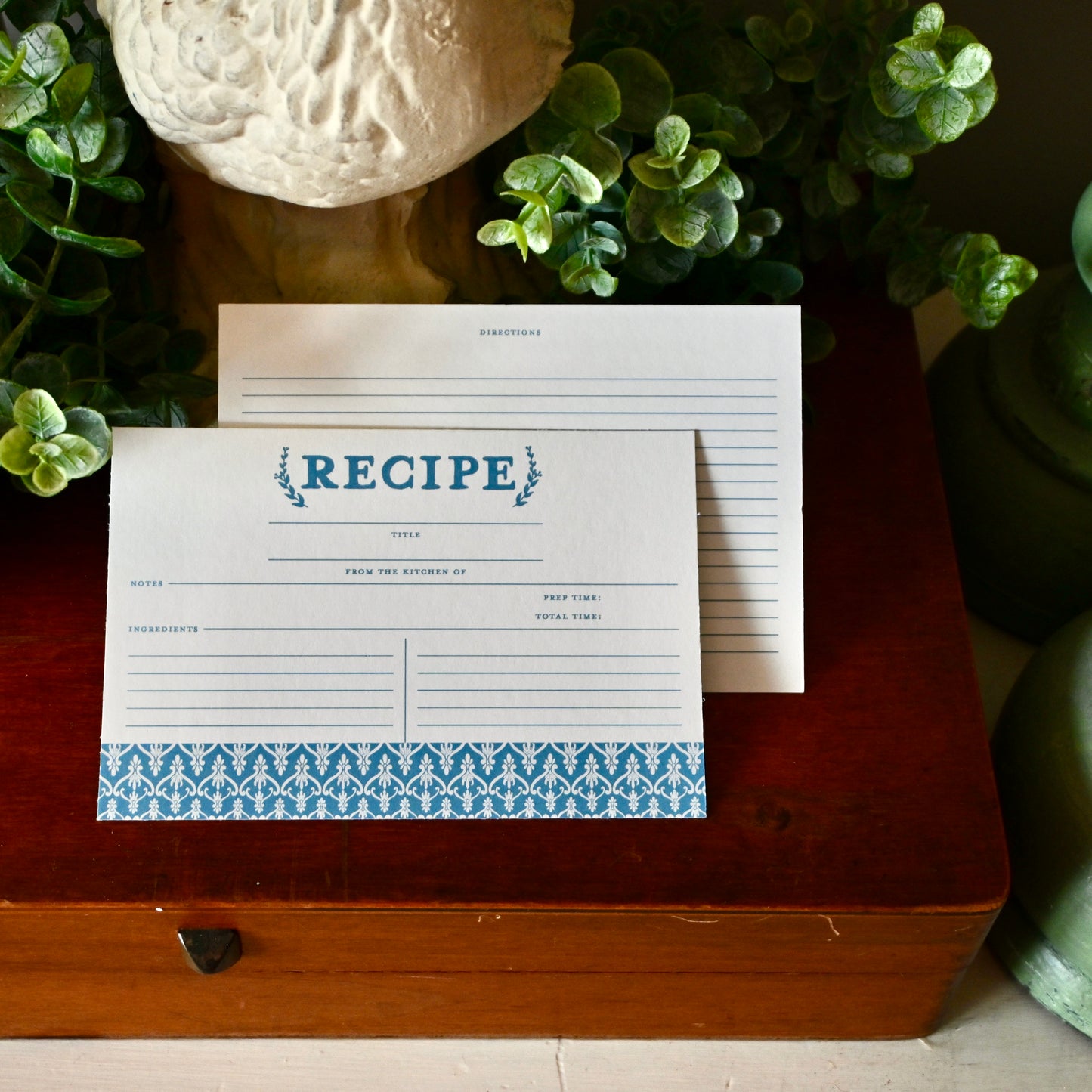 Pattern Trimmed Recipe Card Set