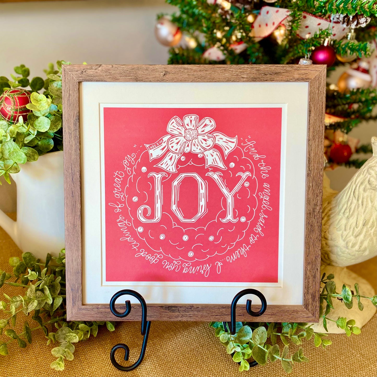 Joy Wreath, Art Print