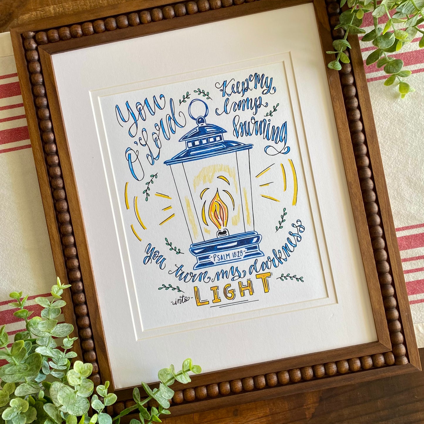 Psalm 18:28 Art Print