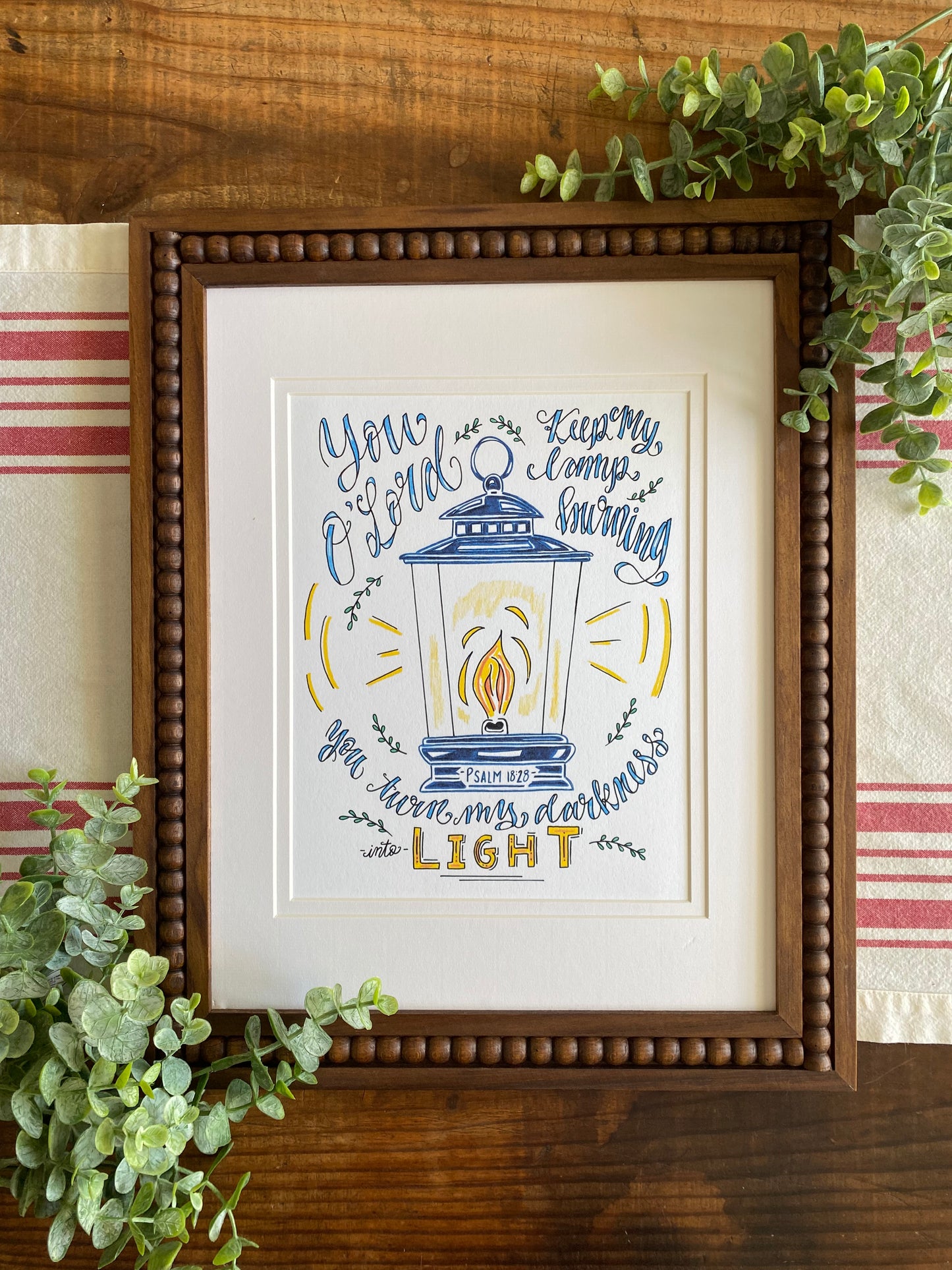 Psalm 18:28 Art Print