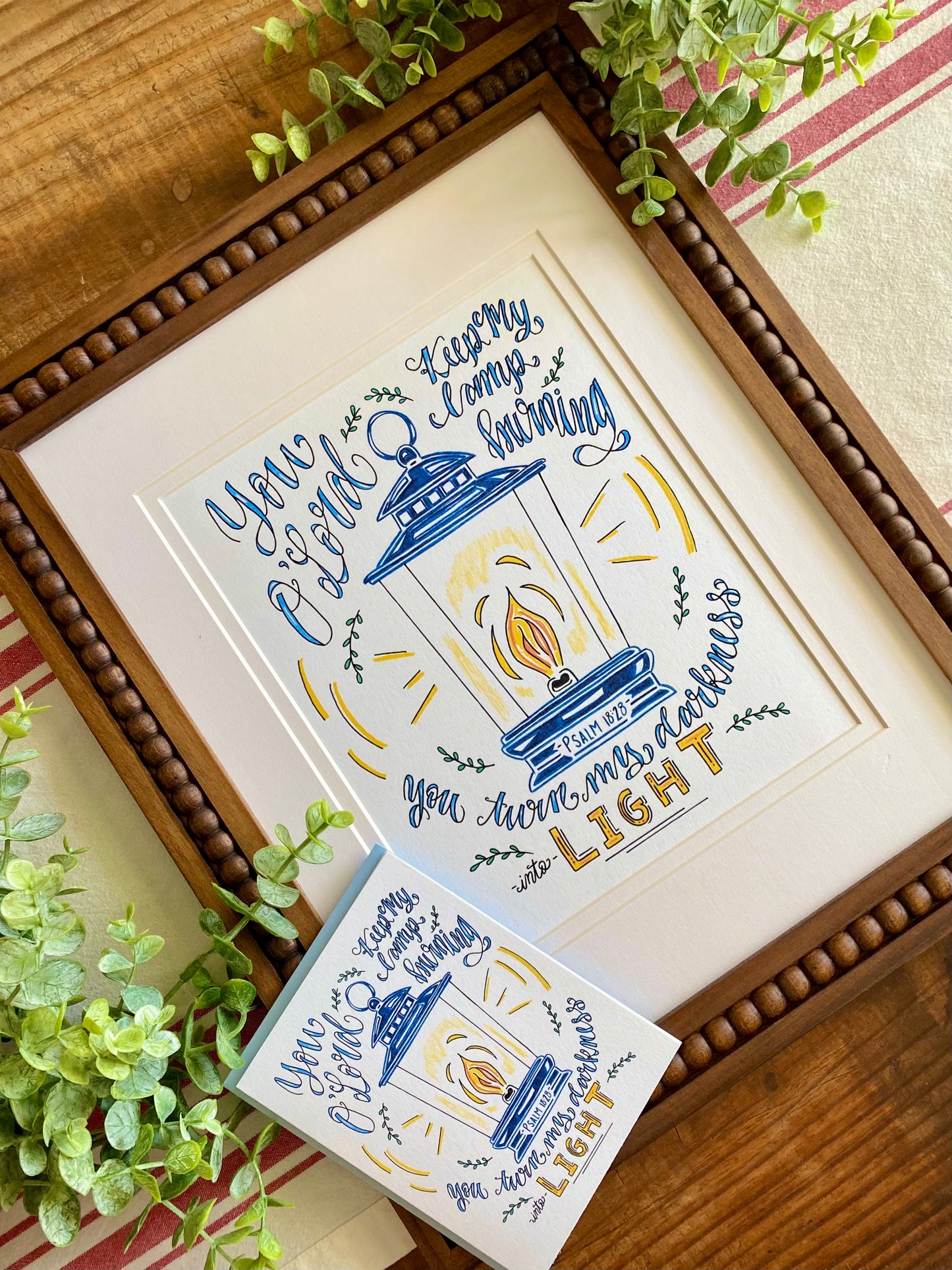 Psalm 18:28 Art Print