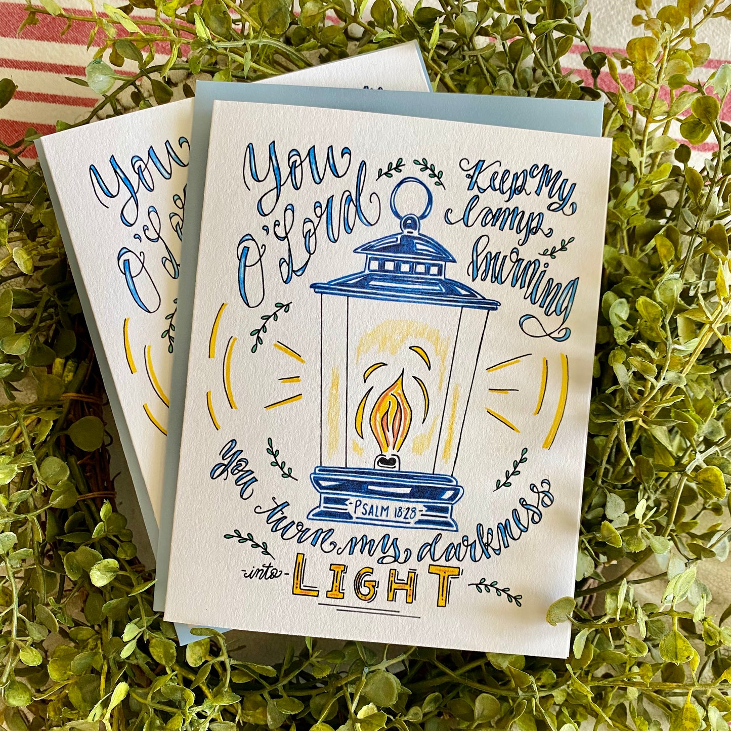 Psalm 18:28 Note Card