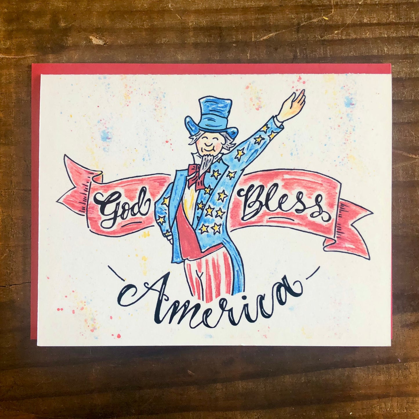 God Bless America, Note Card