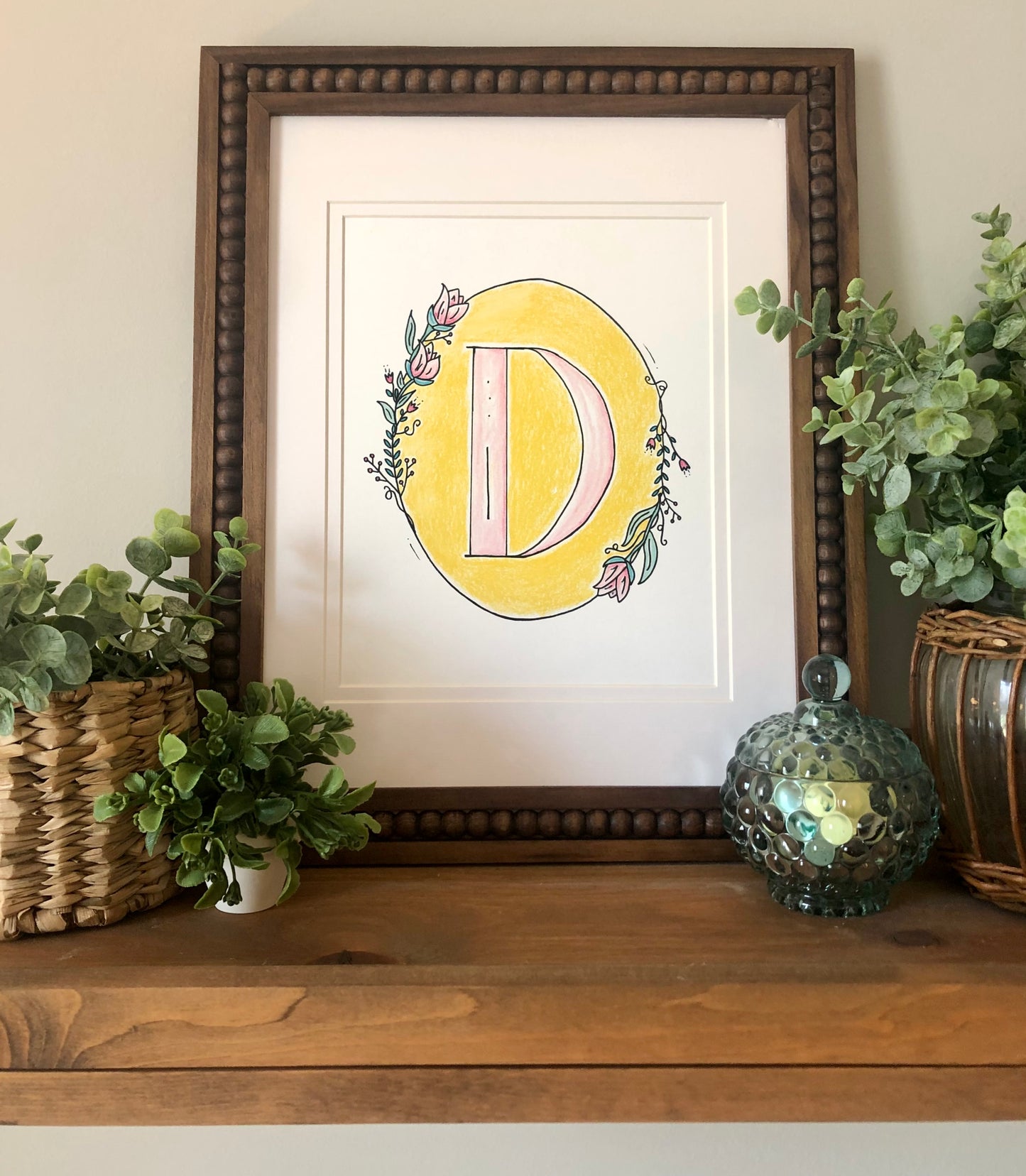 Pastel Monogram Collection, Art Print