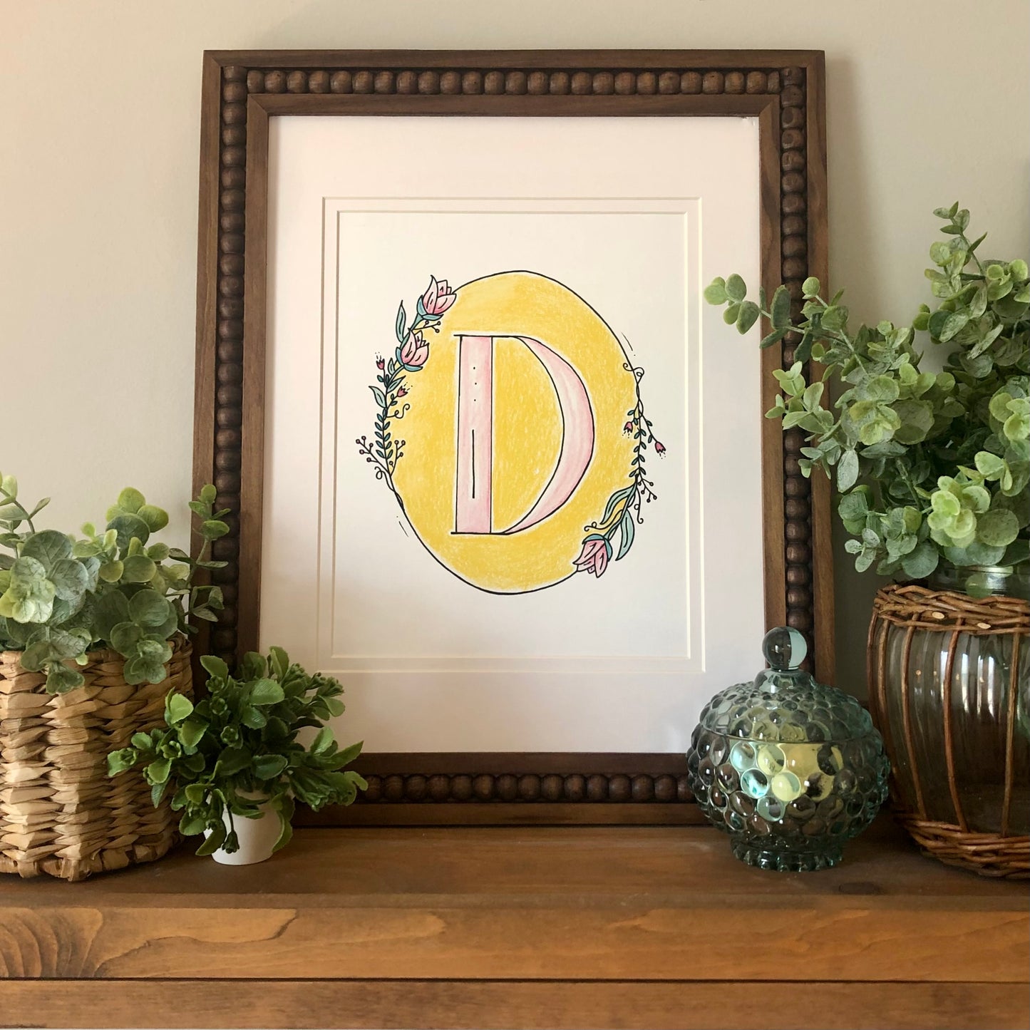 Pastel Monogram Collection, Art Print
