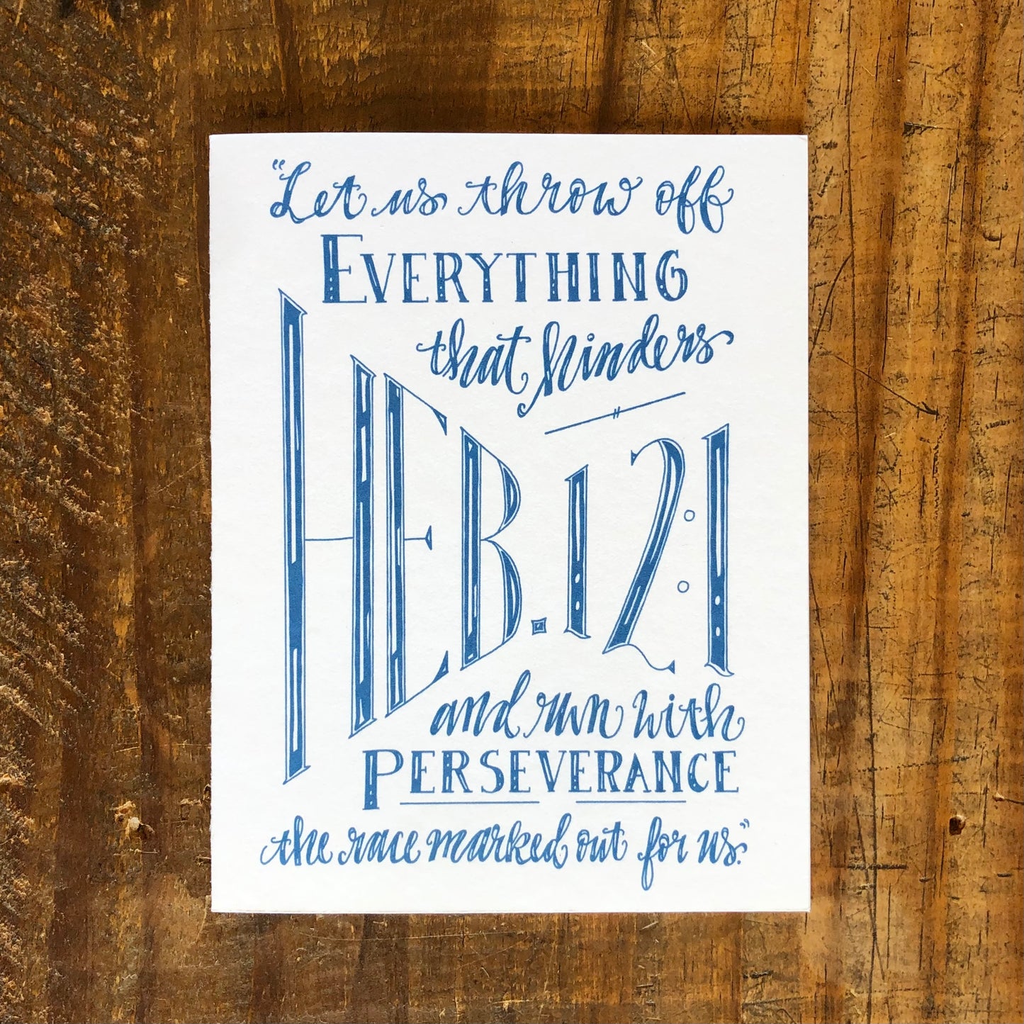 Hebrews 12:1 Note Card