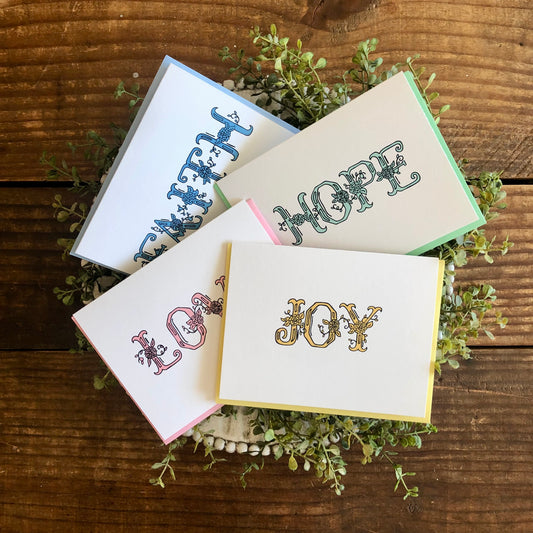 Faith, Hope, Love & Joy Notecard Set