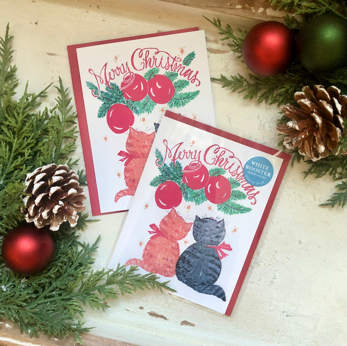 Christmas Kittens Greeting Cards