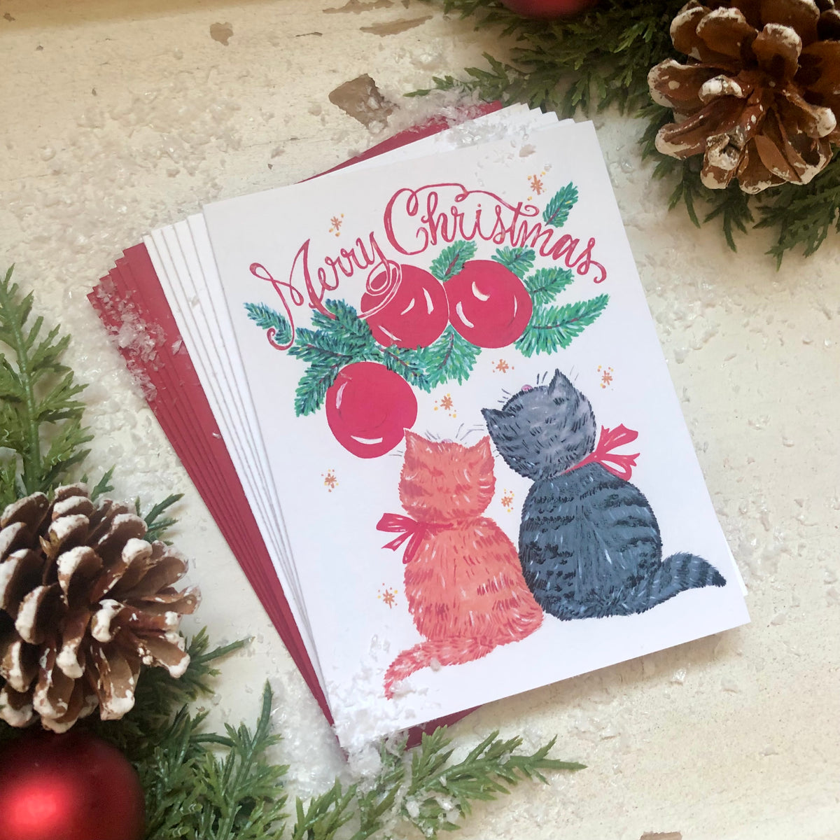 Christmas Kittens Greeting Cards