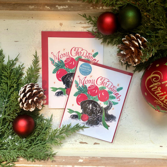 Playful Pup Christmas Greeting Cards