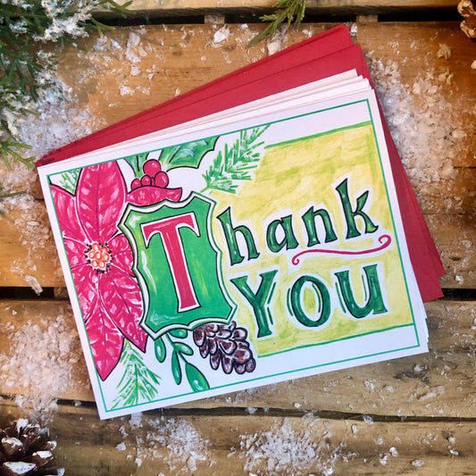Holiday Thank You Note Cards