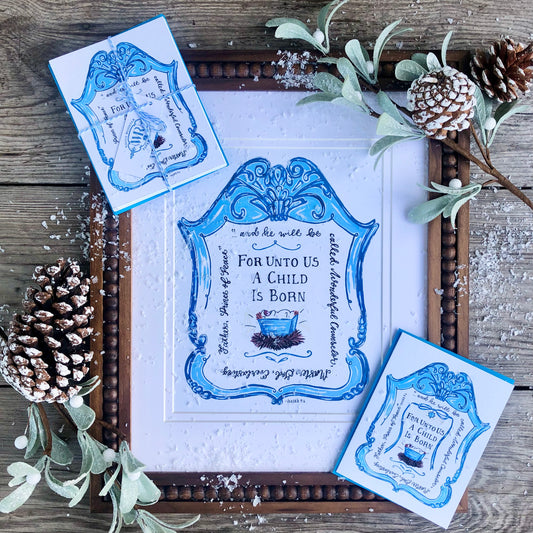 "Unto Us" Art Print & Note Cards