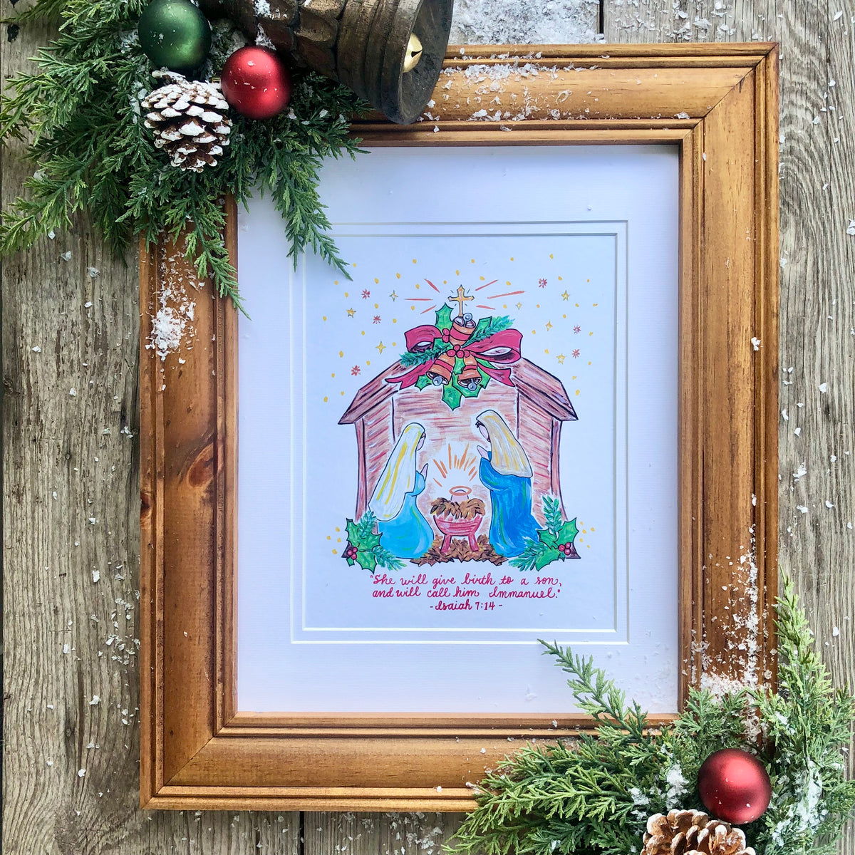 Isaiah 7:14, Art Print and Note Cards