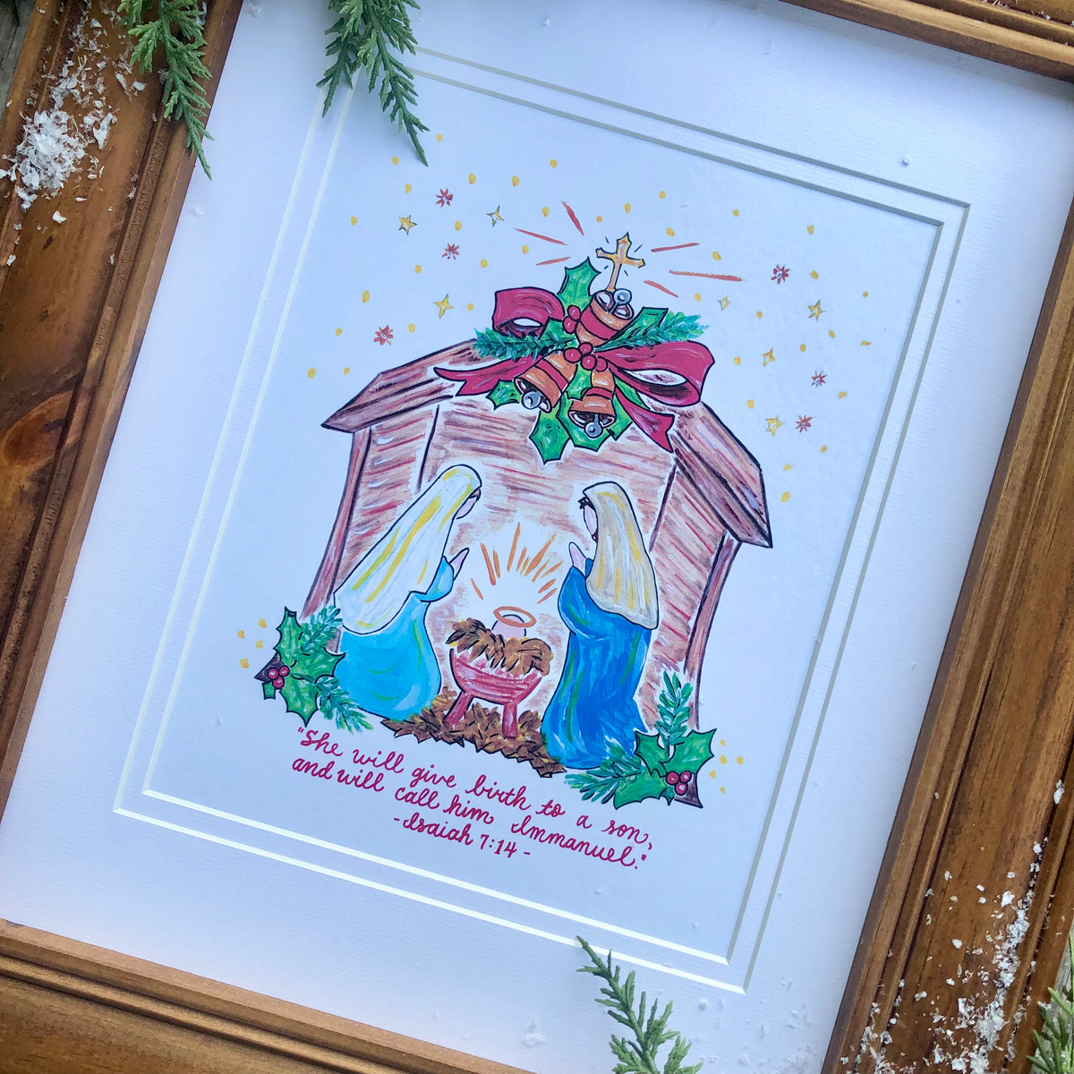 Isaiah 7:14, Art Print and Note Cards
