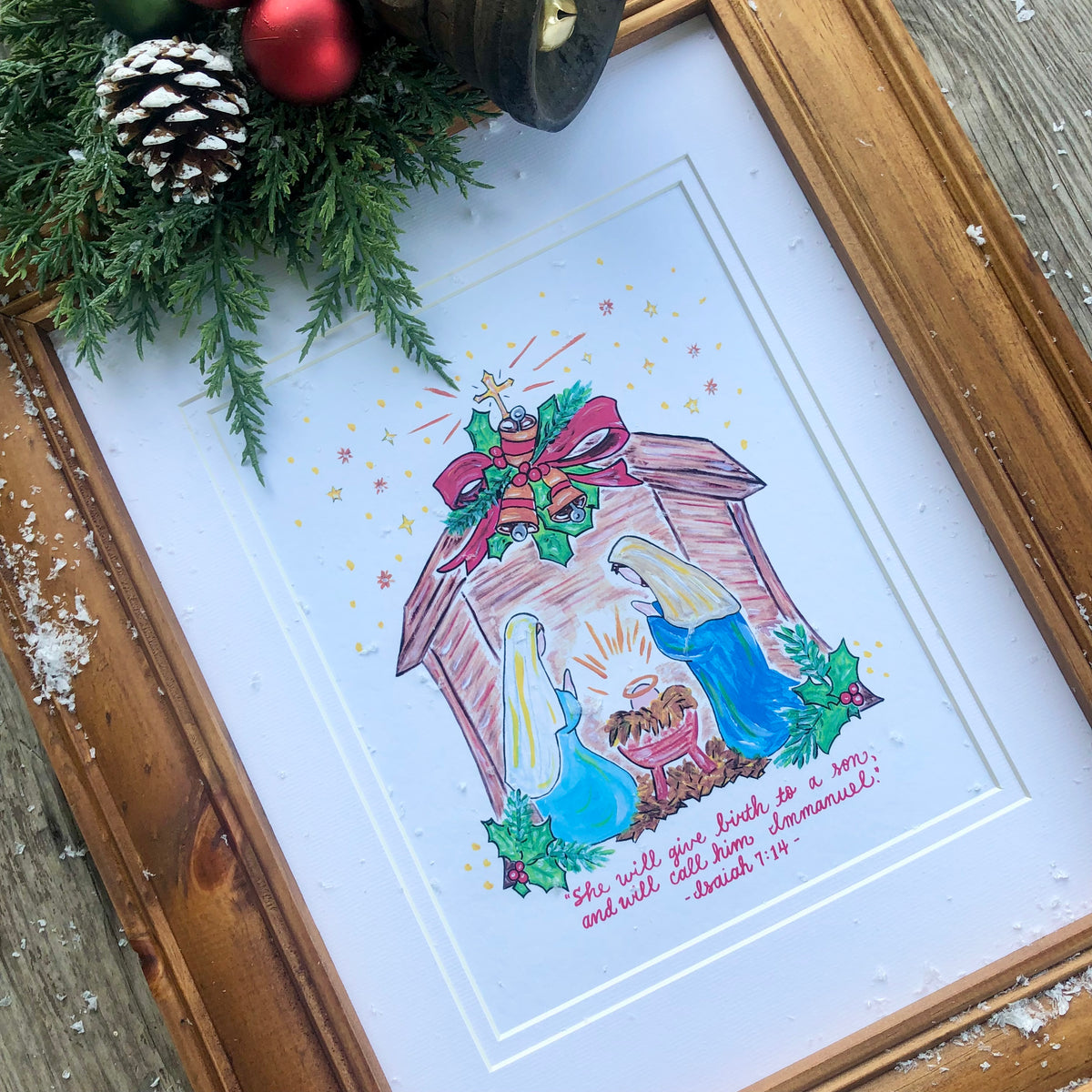 Isaiah 7:14, Art Print and Note Cards